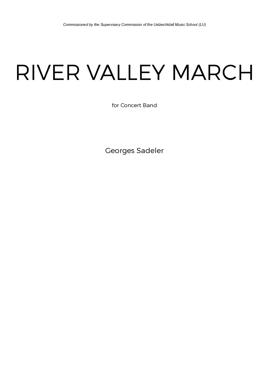 Cover of River Valley March