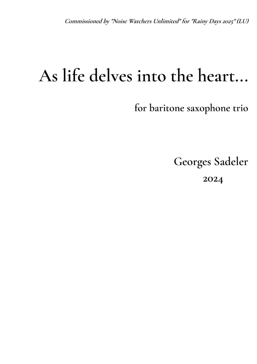 Cover of As life delves into the heart...