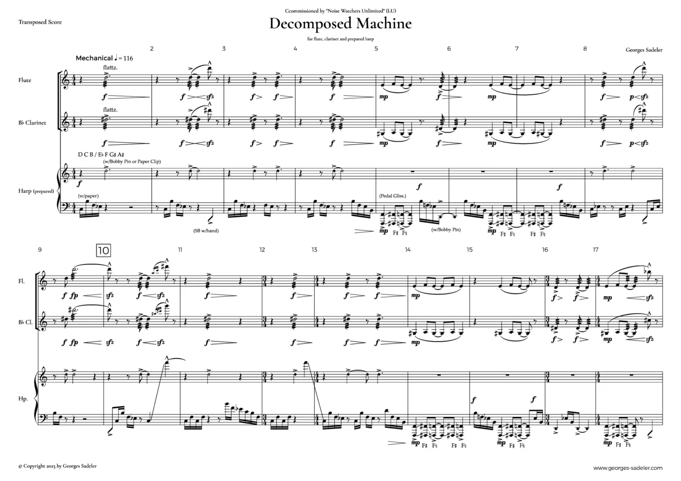 Score preview of Decomposed Machine