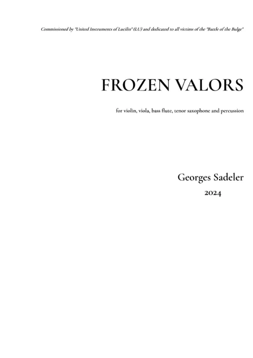Cover of Frozen Valors