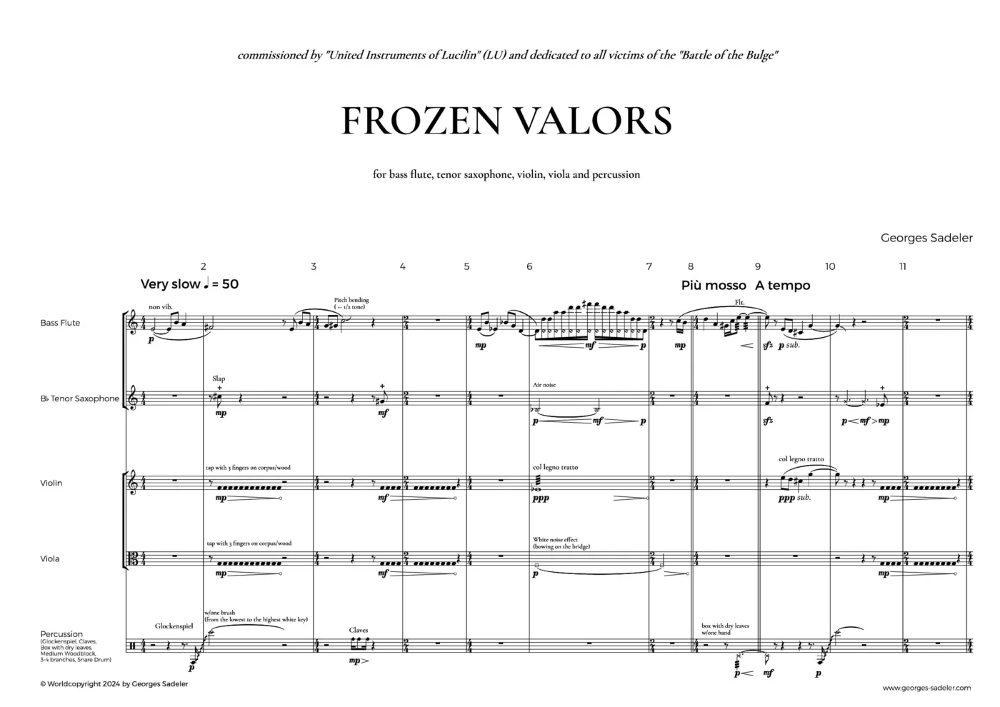 Score preview of Frozen Valors