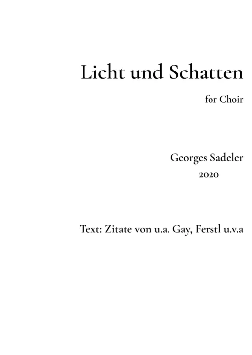 Cover of Licht und Schatten