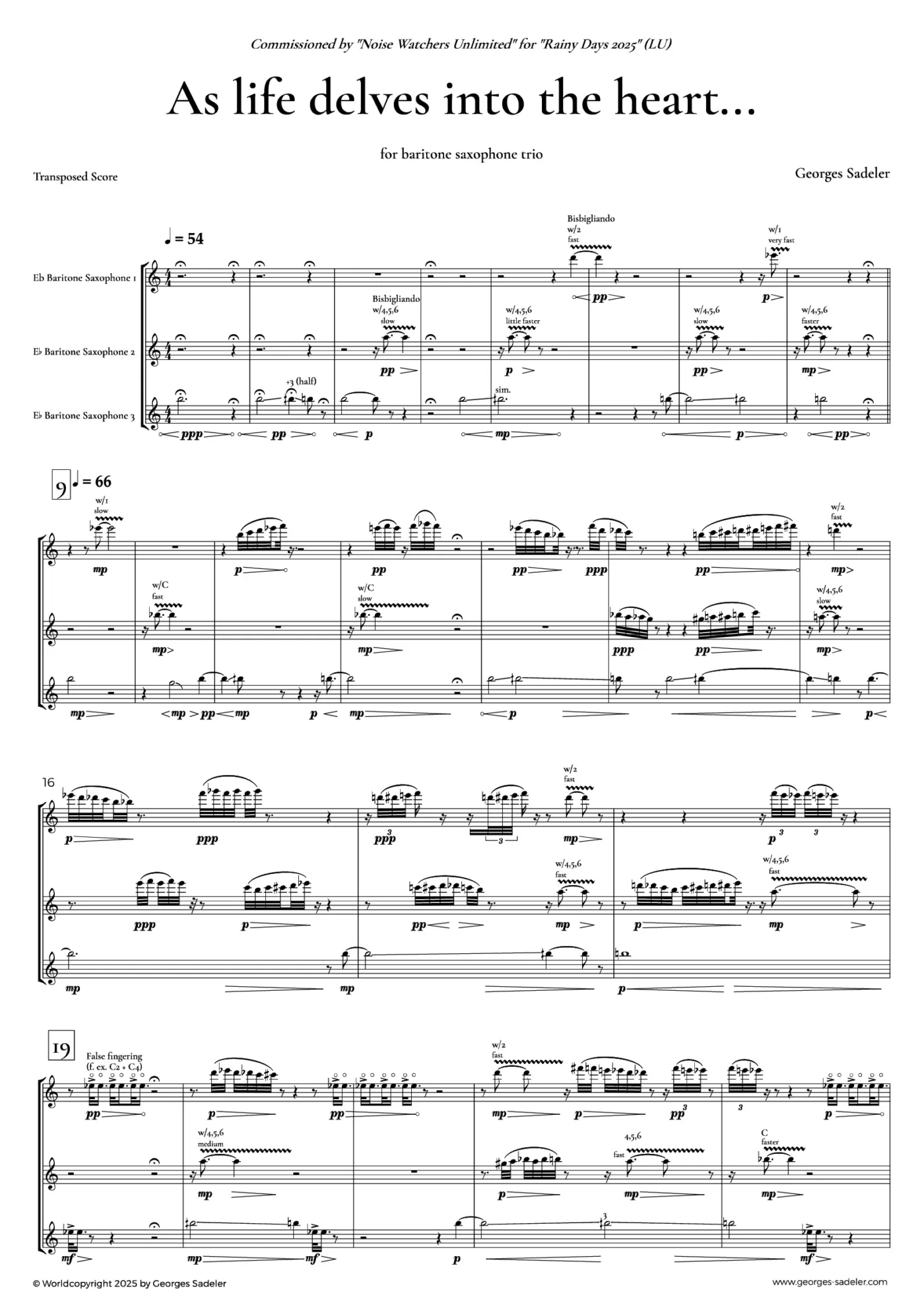 Score preview of As life delves into the heart...