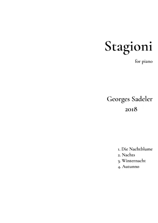 Cover of Stagioni