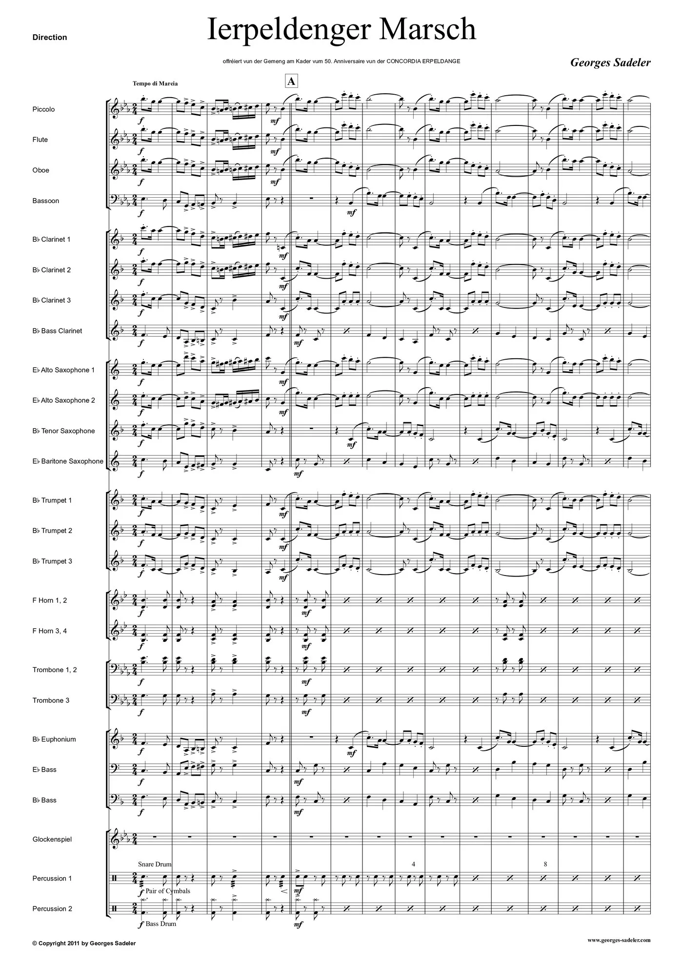 Score preview of Ierpeldénger Marsch