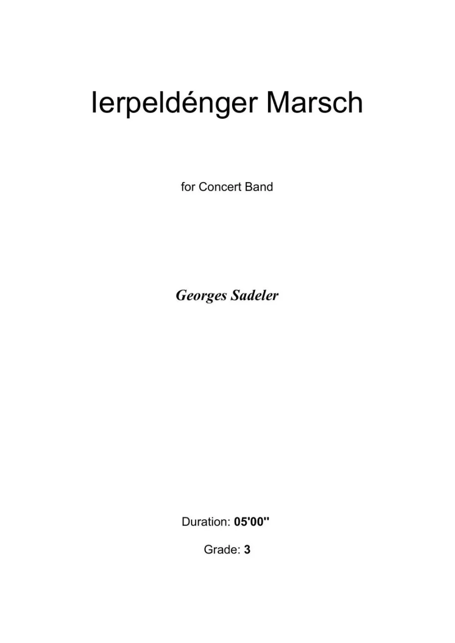 Cover of Ierpeldénger Marsch
