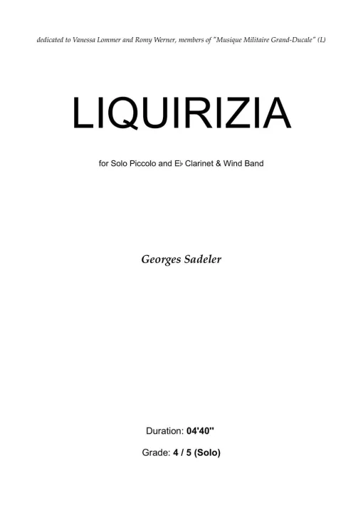Cover of Liquirizia