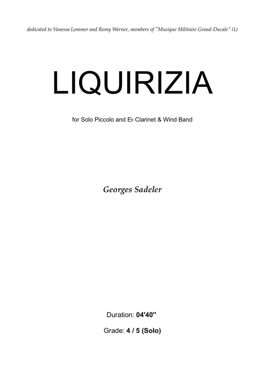 Cover of Liquirizia