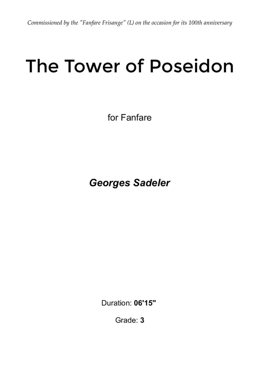Cover of The Tower of Poseidon
