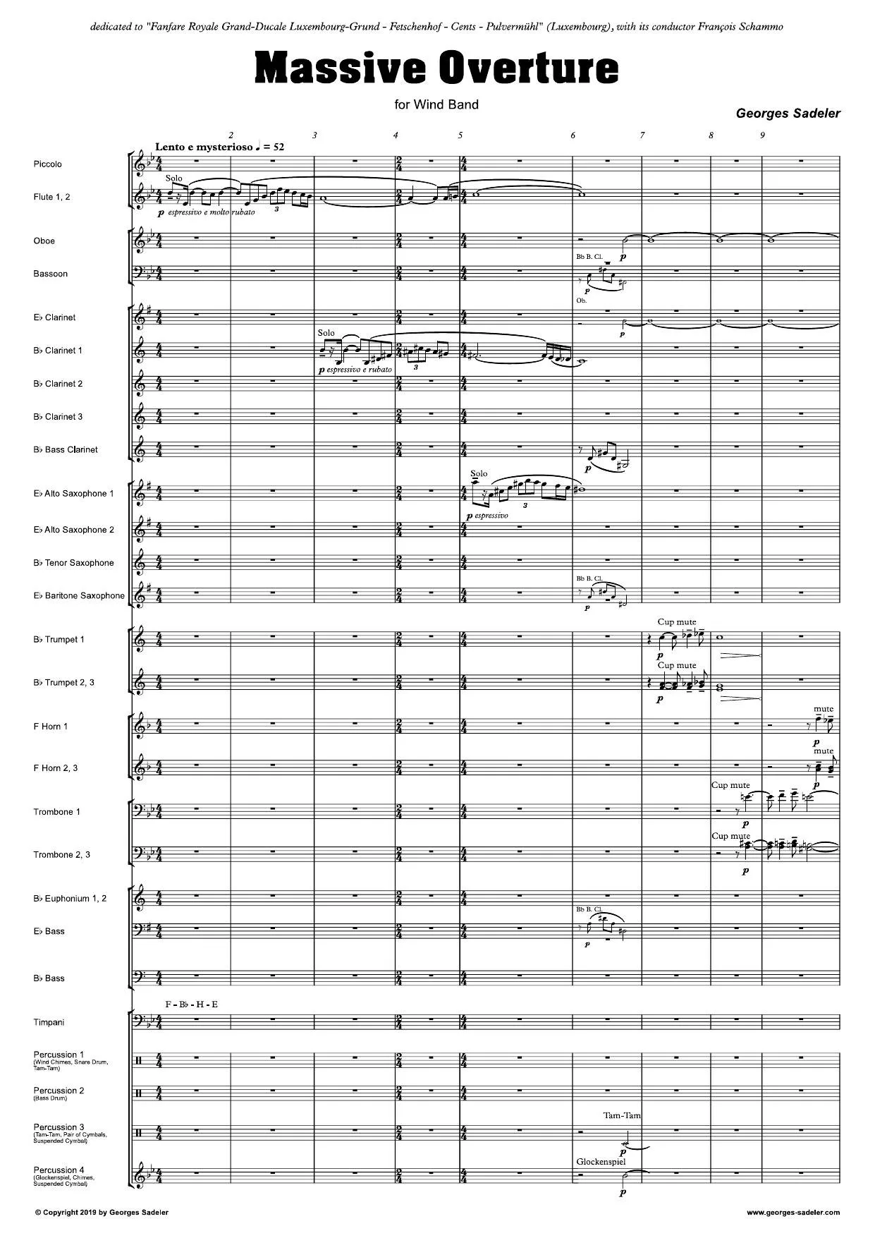 Score preview of Massive Overture