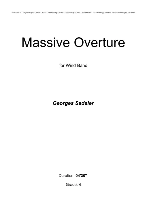 Cover of Massive Overture