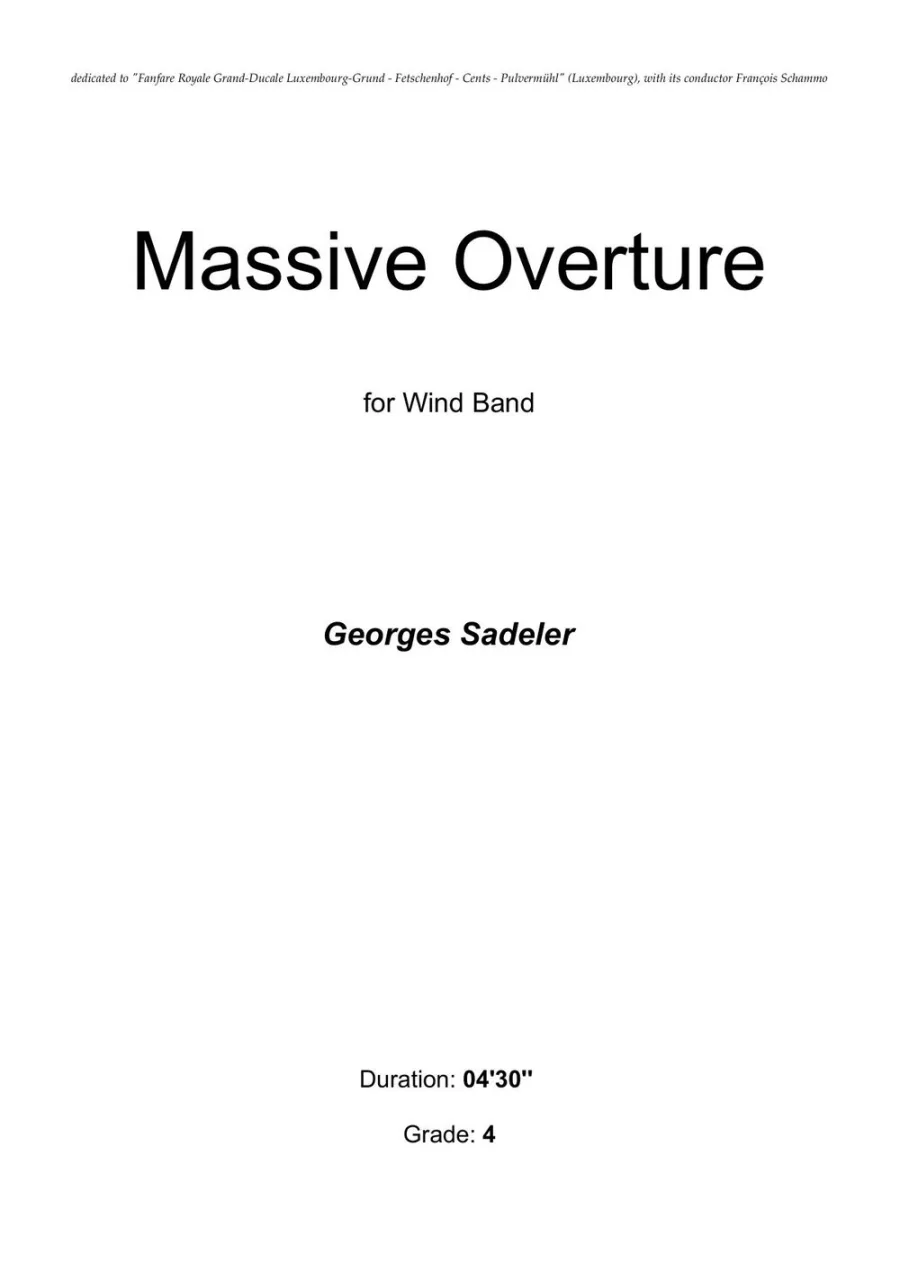 Cover of Massive Overture
