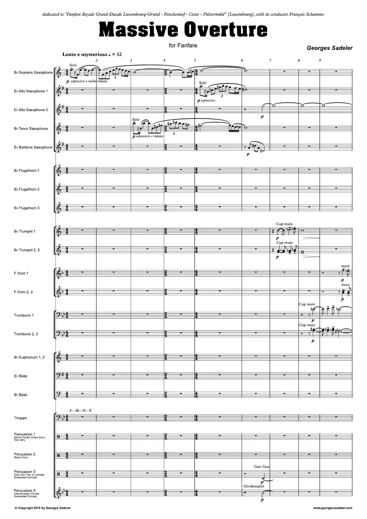 Score preview of Massive Overture