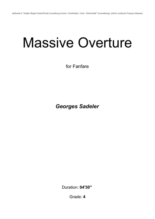 Cover of Massive Overture