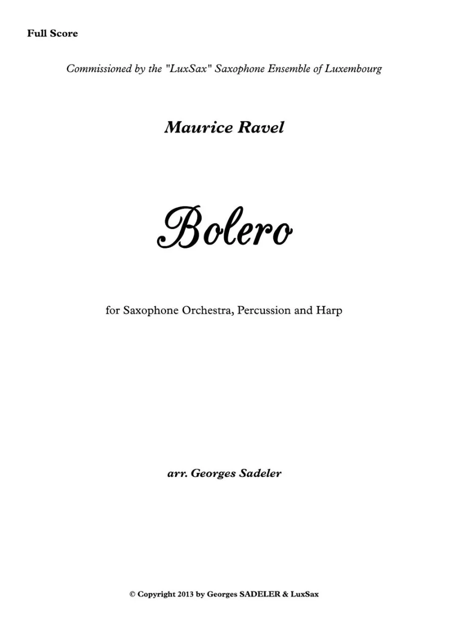 Cover of Bolero