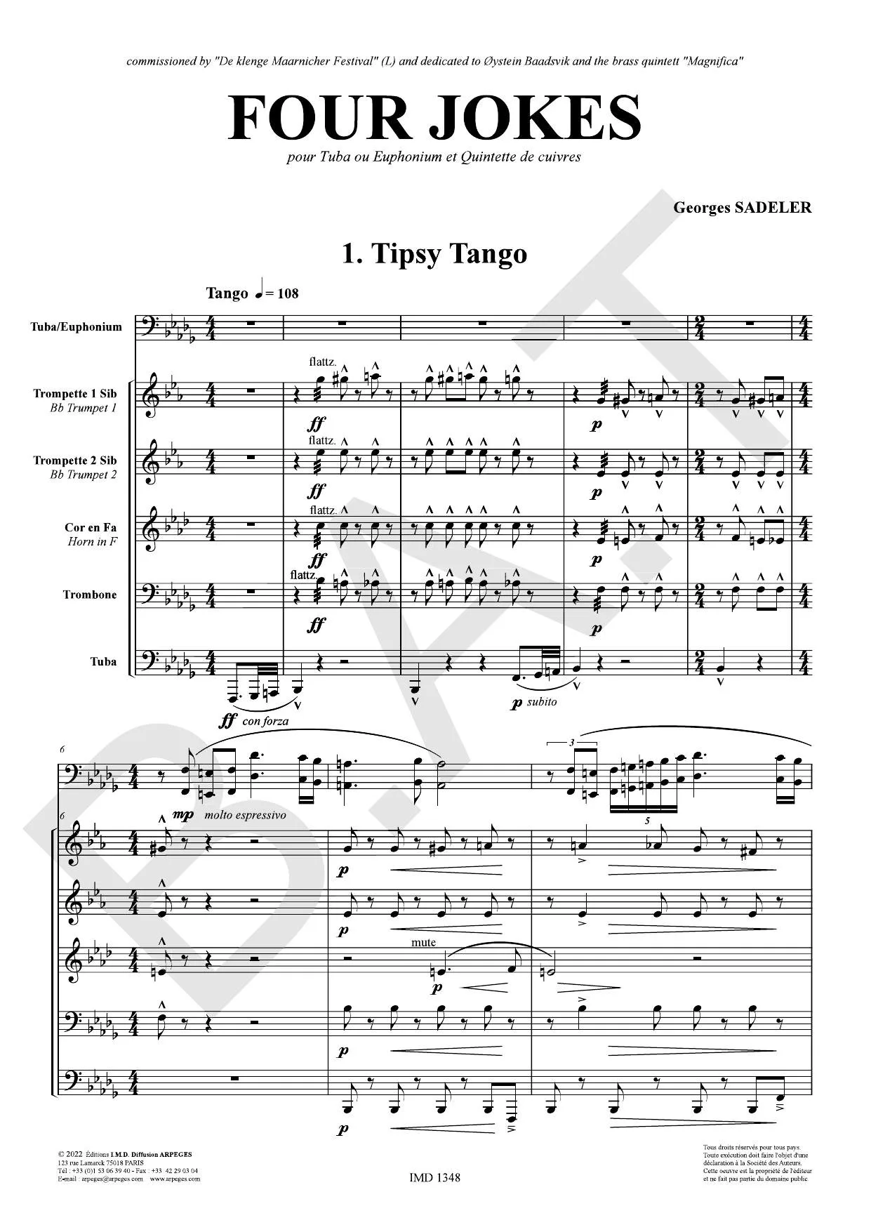 Score preview of Four Jokes