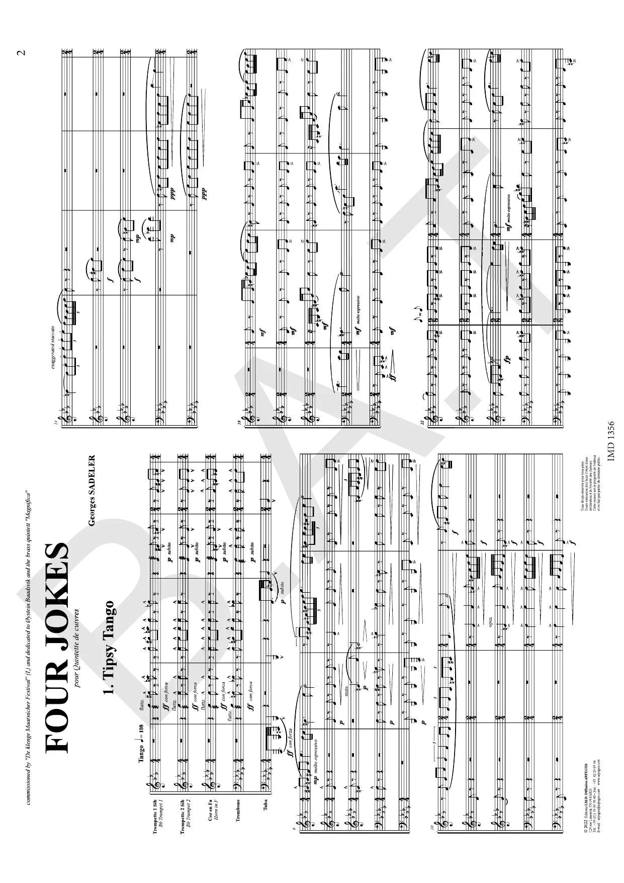 Score preview of Four Jokes