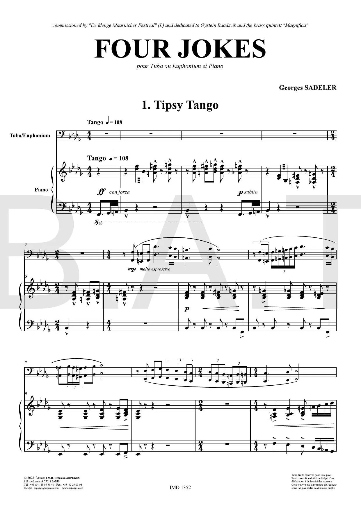 Score preview of Four Jokes
