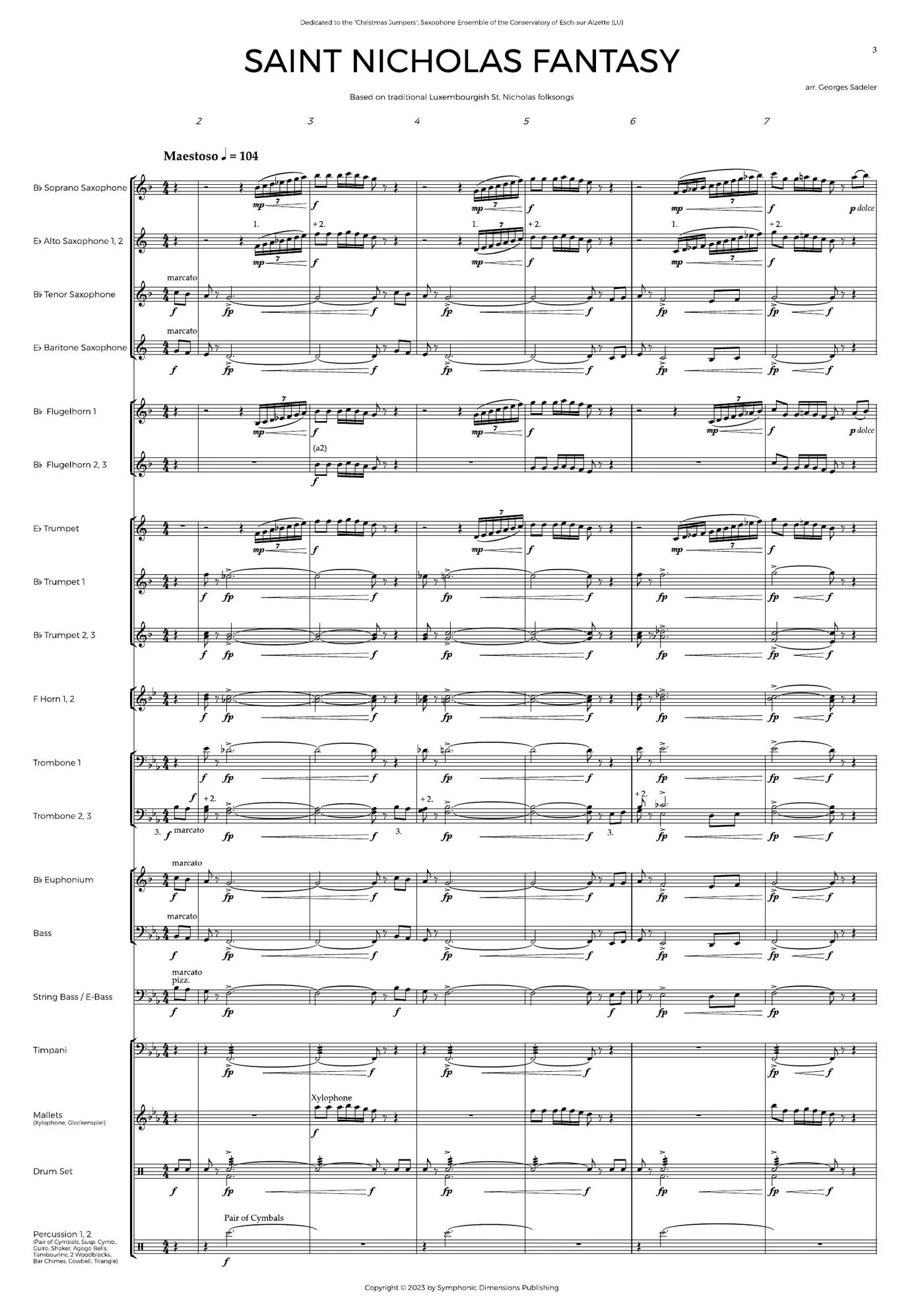 Score preview of Saint Nicholas Fantasy