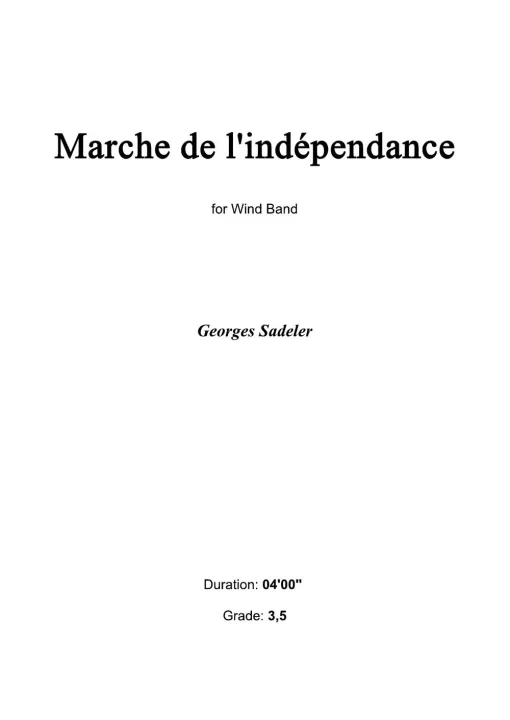 Cover of Marche de l‘indépendance
