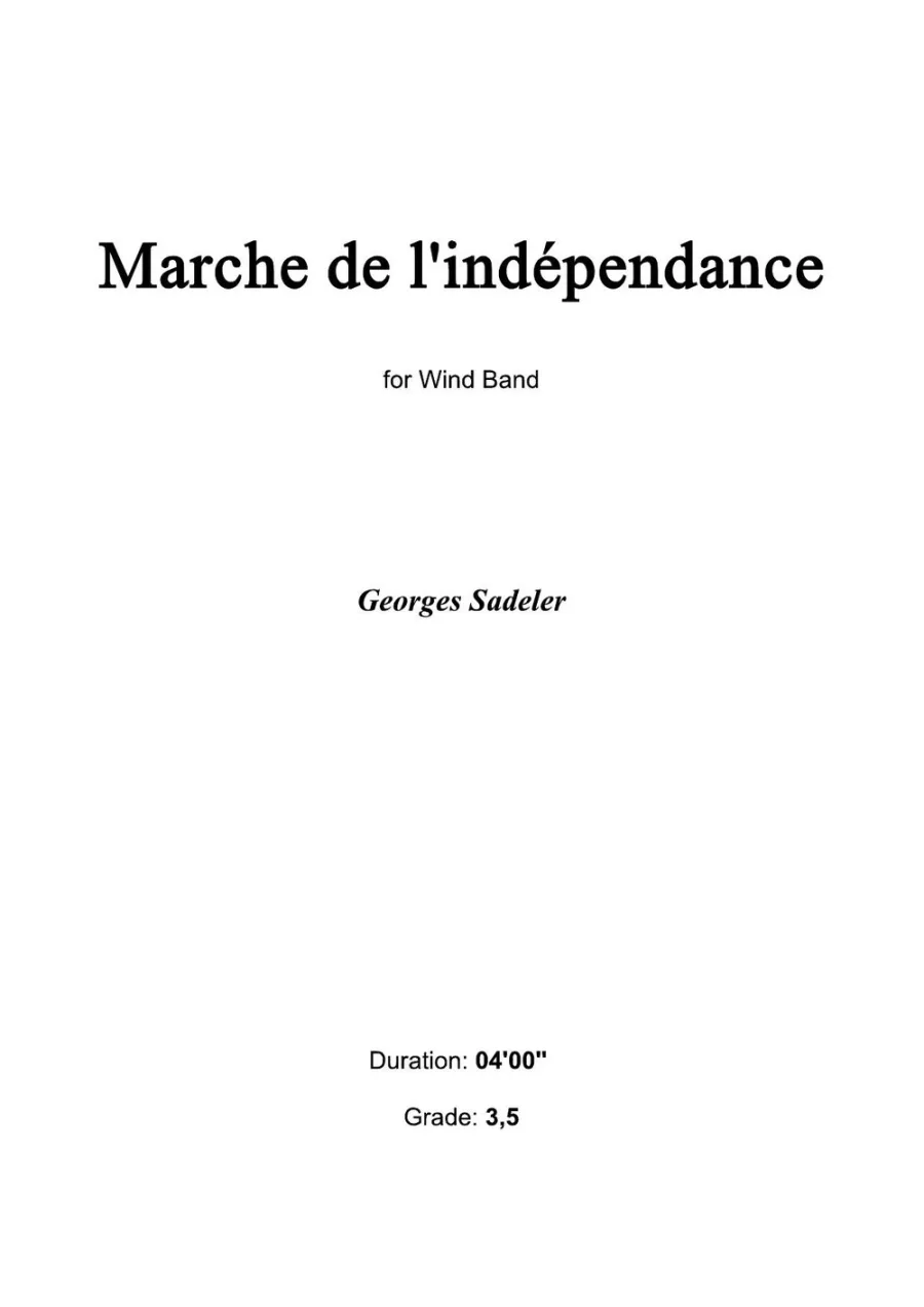 Cover of Marche de l‘indépendance