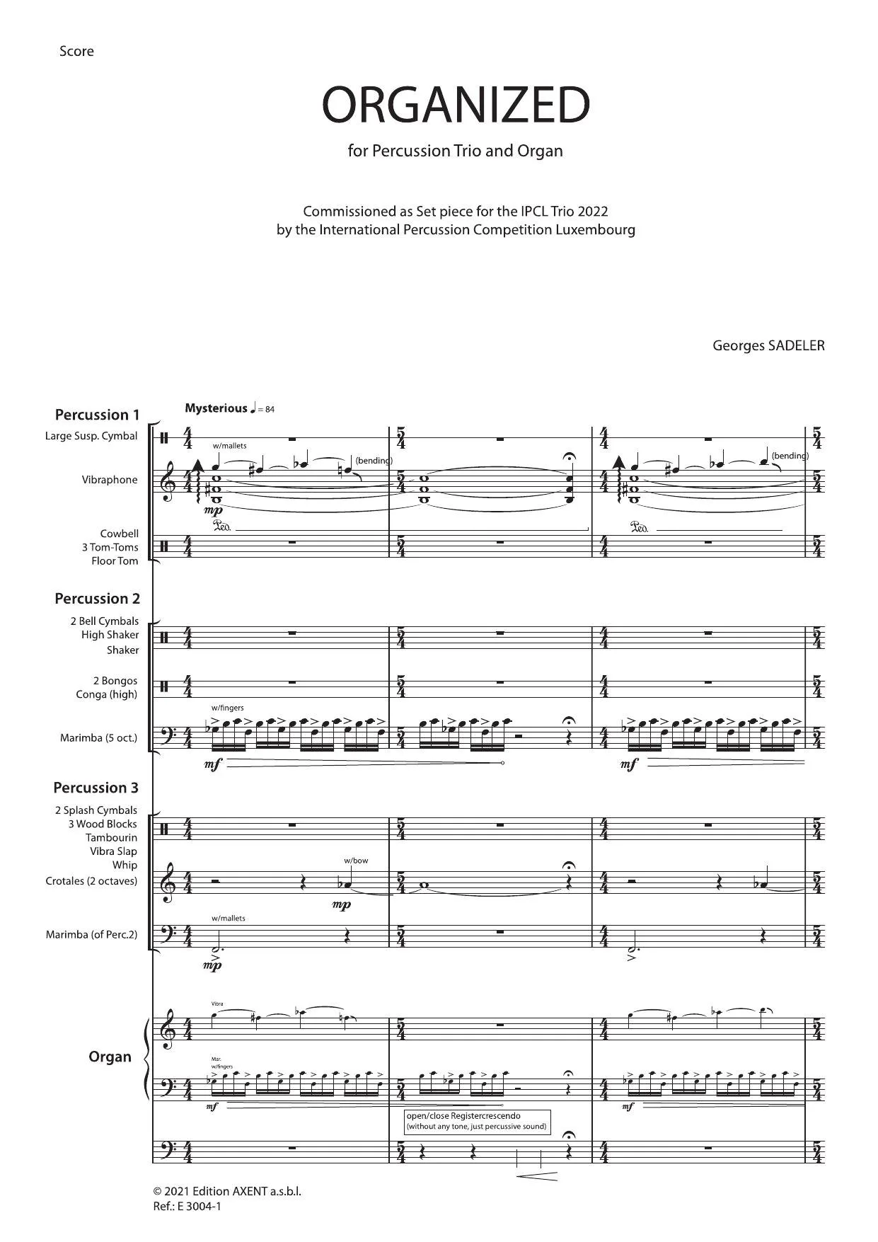 Score preview of Organized