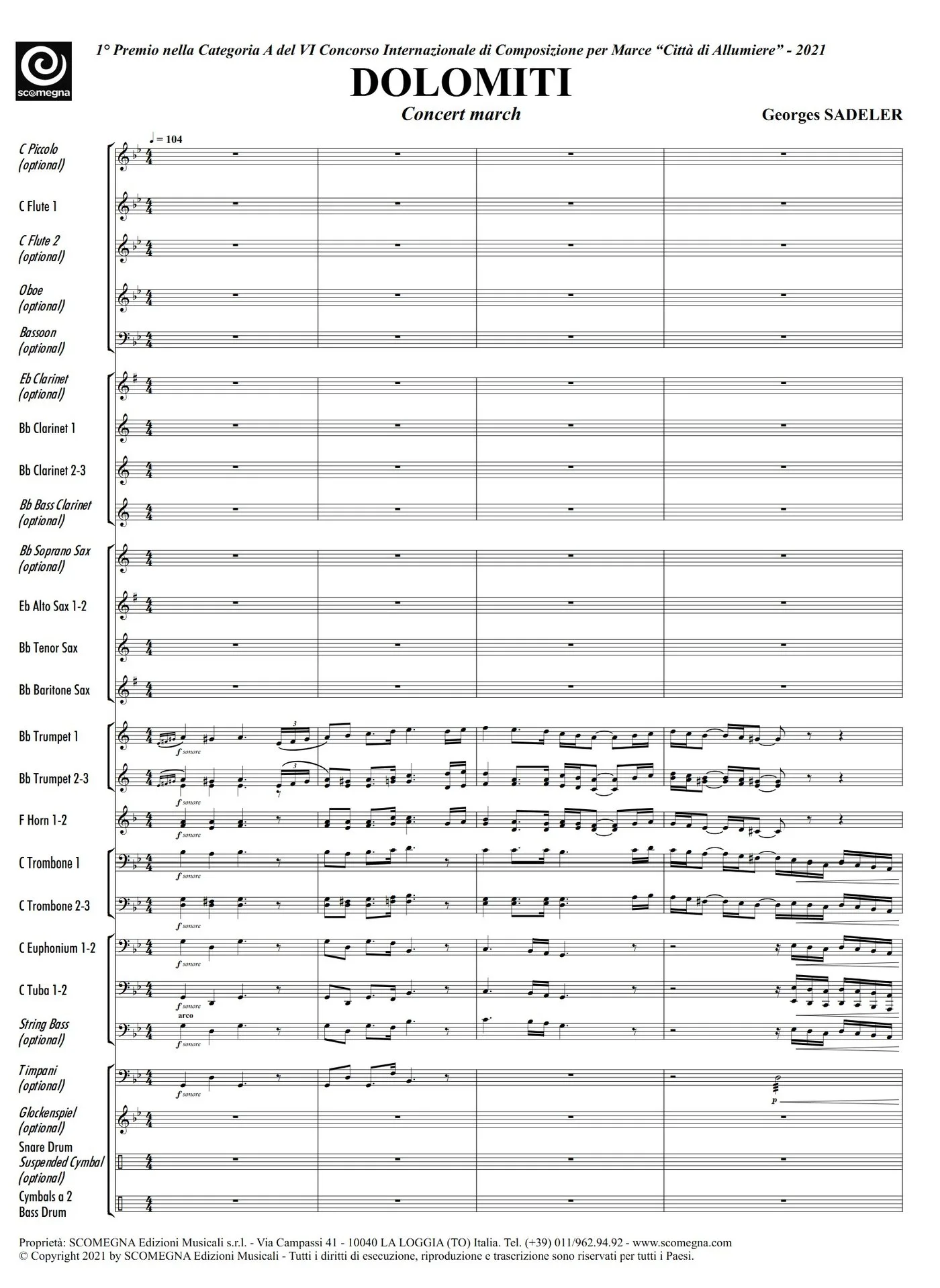 Score preview of Dolomiti