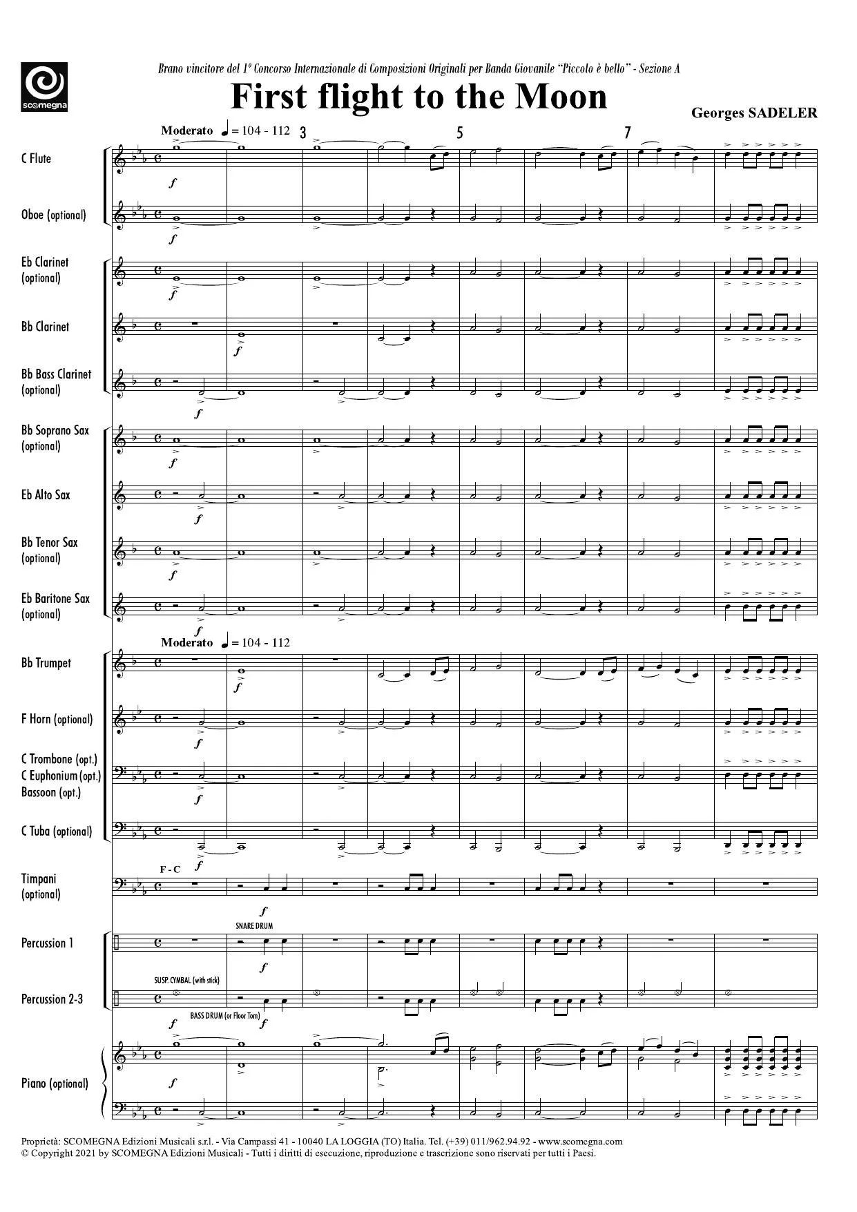 Score preview of First Flight to the Moon