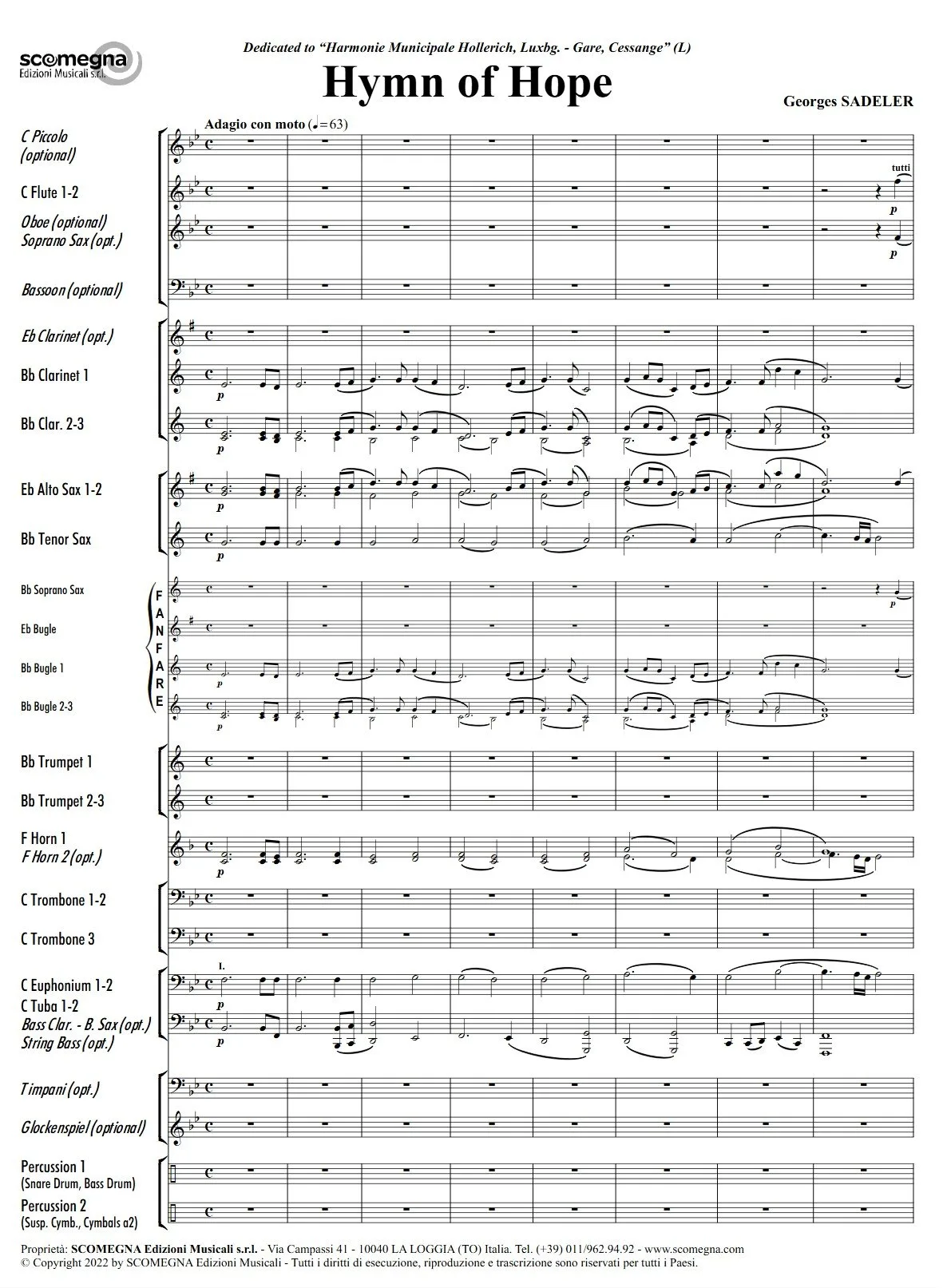 Score preview of Hymn of Hope