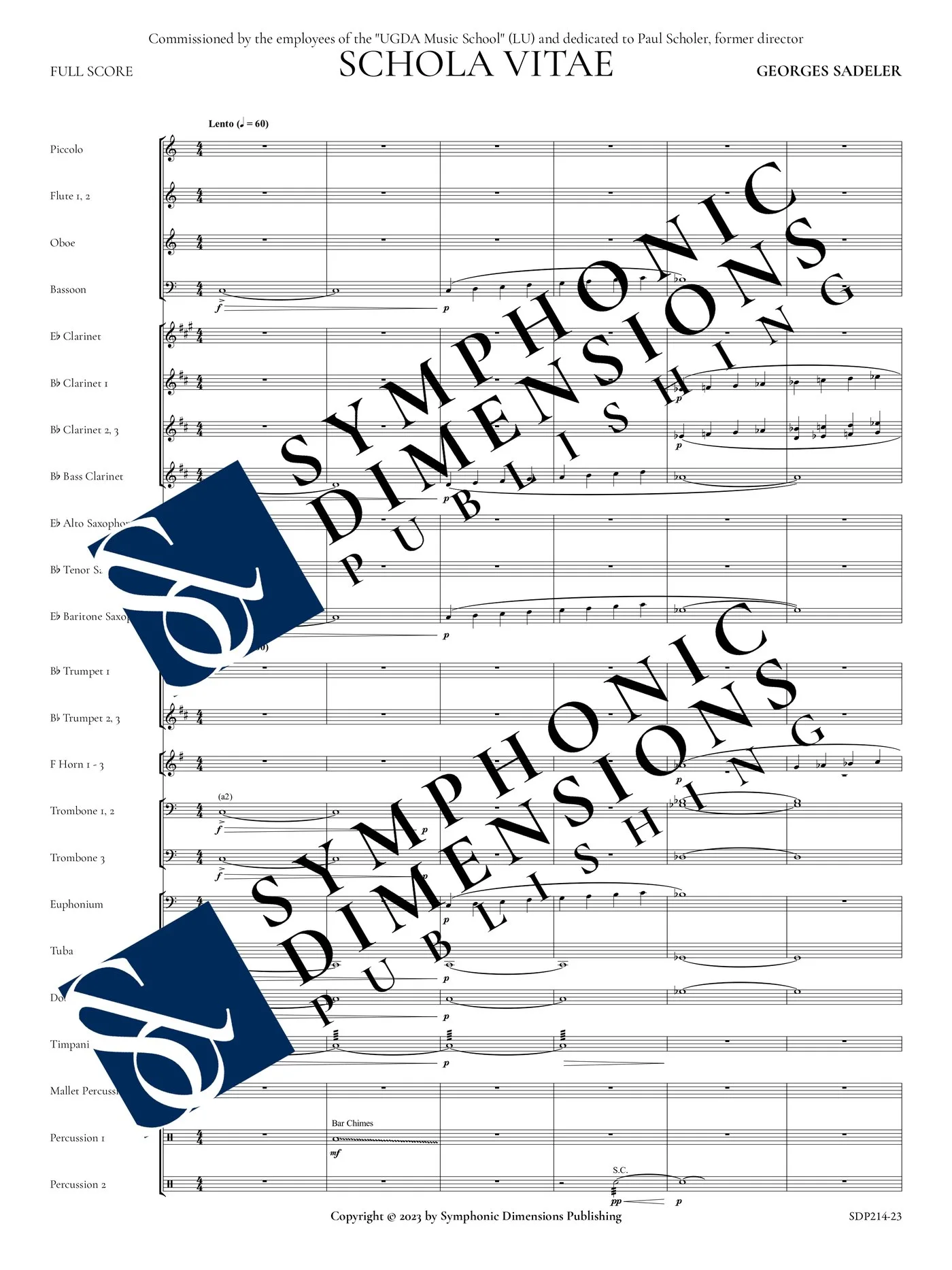 Score preview of Schola Vitae