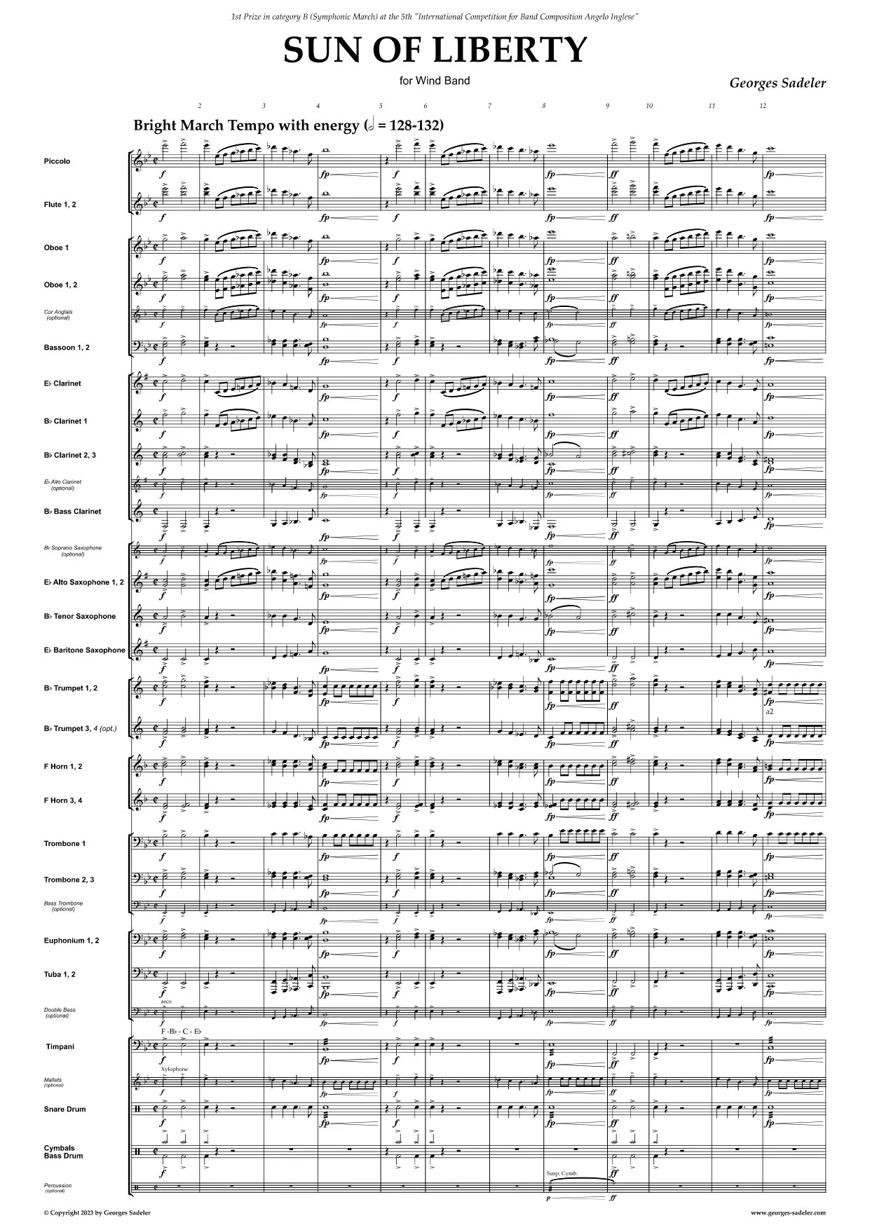 Score preview of Sun of Liberty