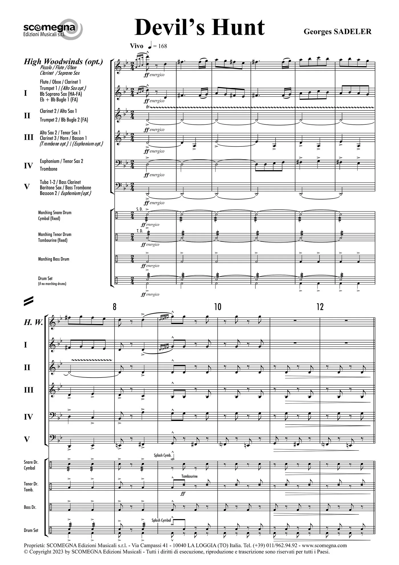 Score preview of Devil's Hunt