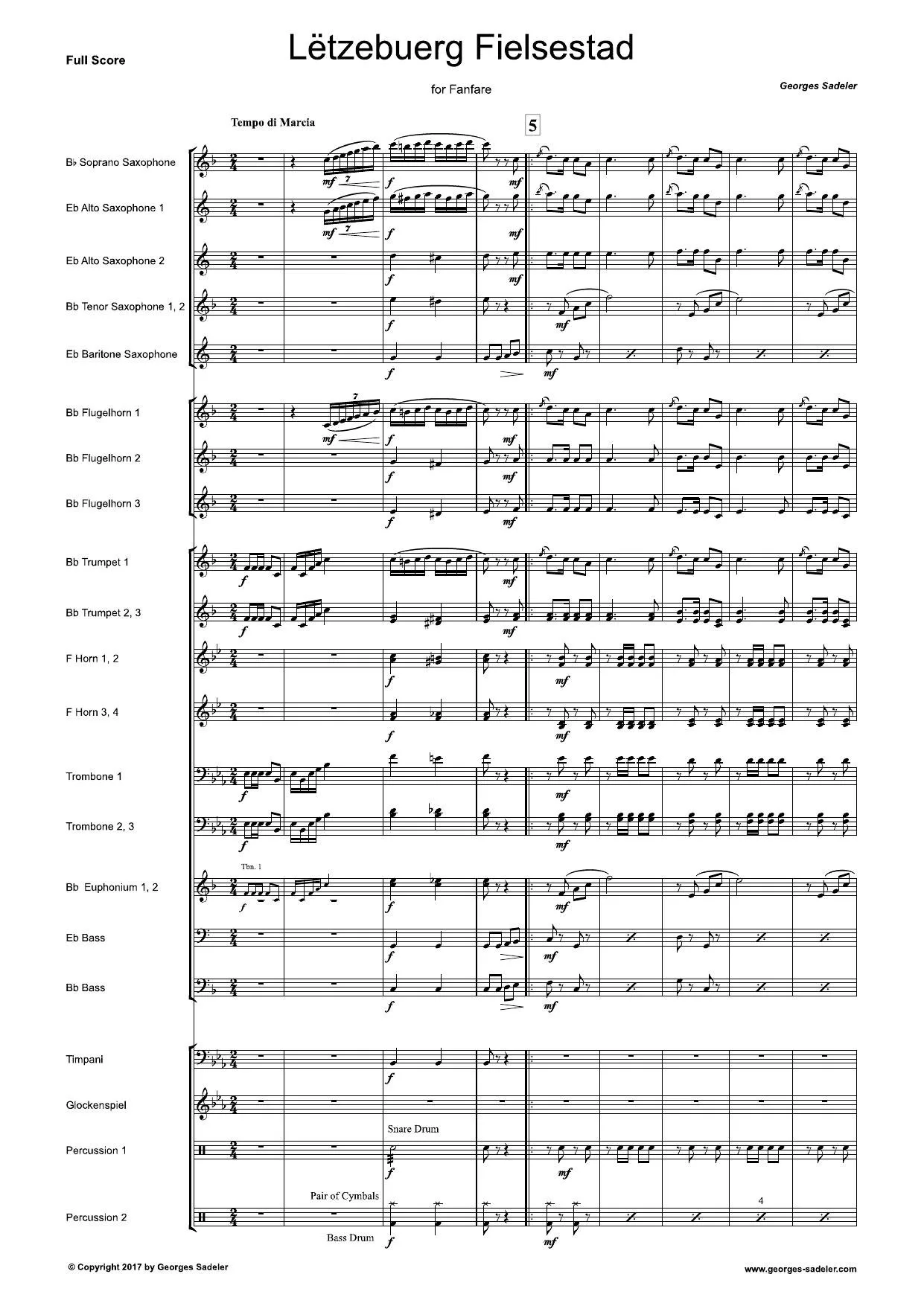 Score preview of Lëtzebuerg Fielsestad