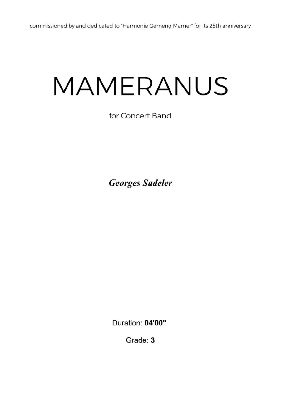 Cover of Mameranus
