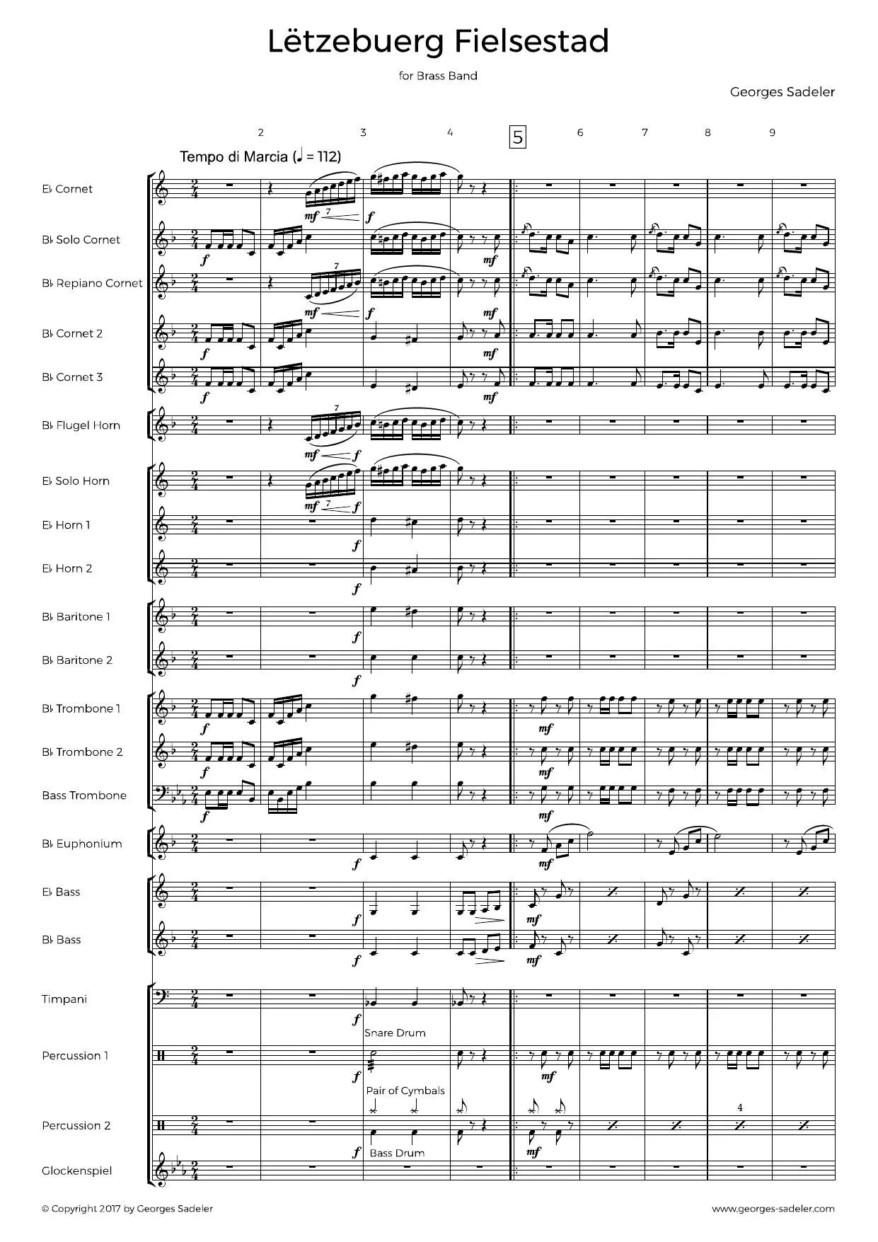 Score preview of Lëtzebuerg Fielsestad
