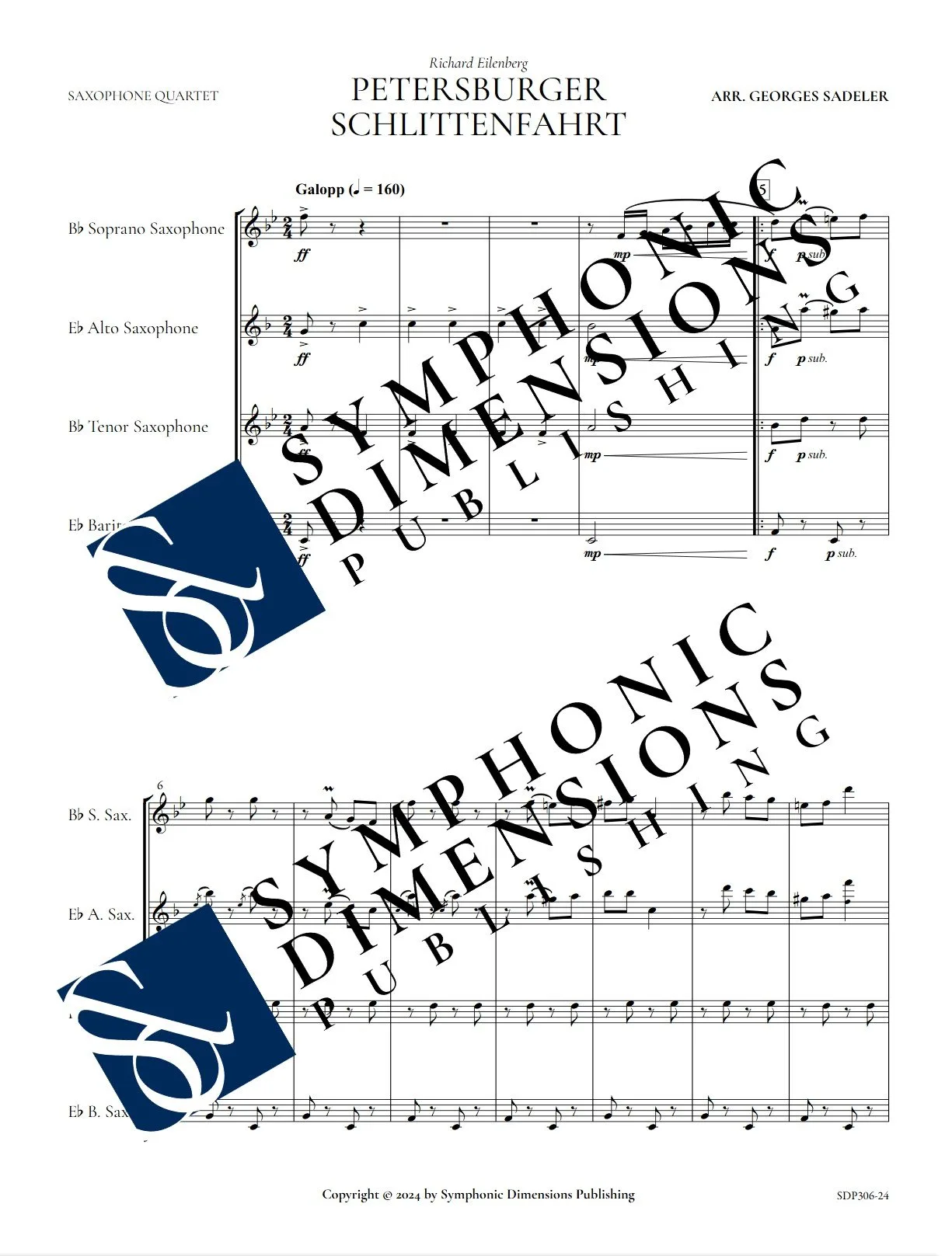 Score preview of Petersburger Schlittenfahrt