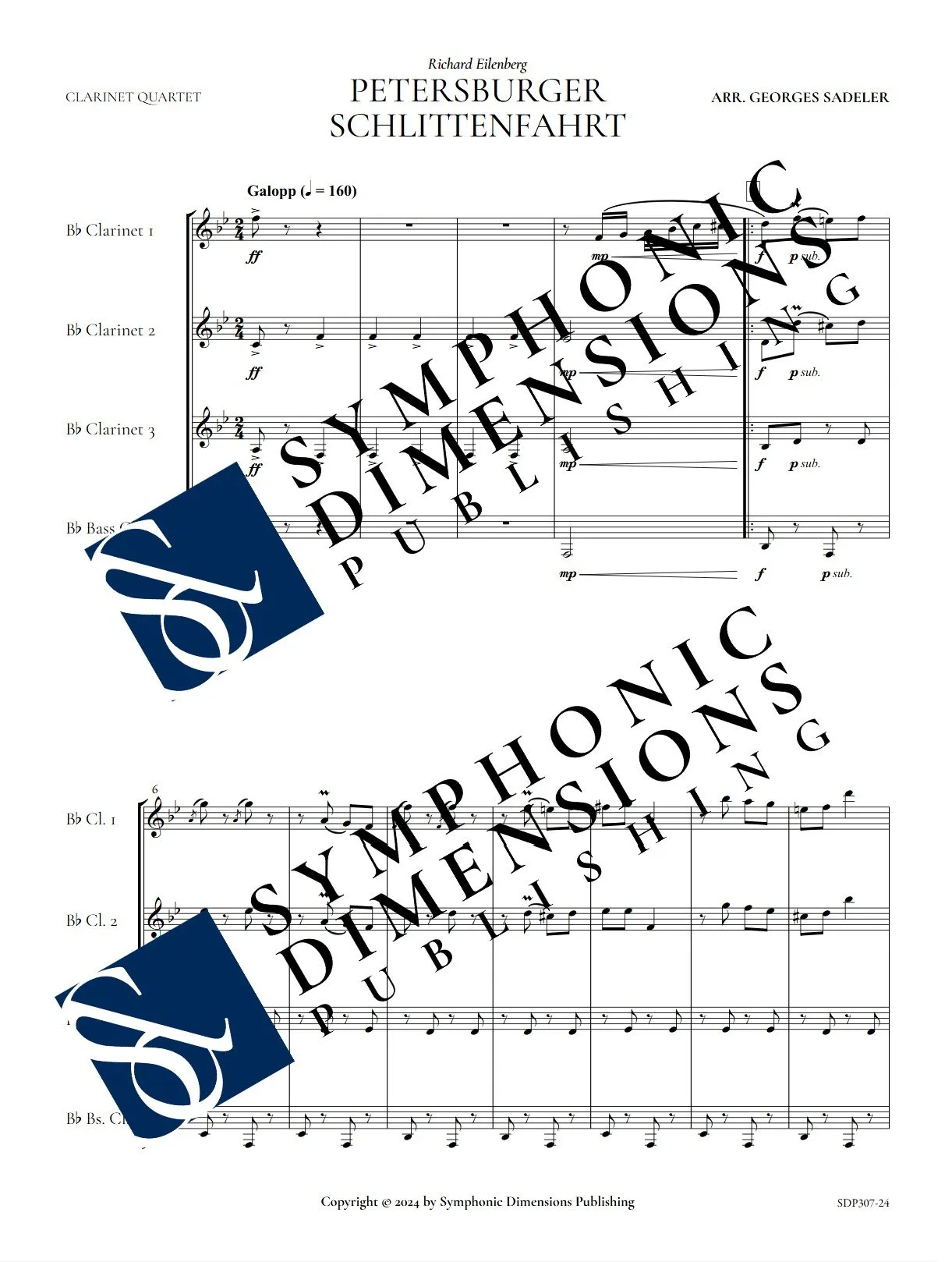 Score preview of Petersburger Schlittenfahrt