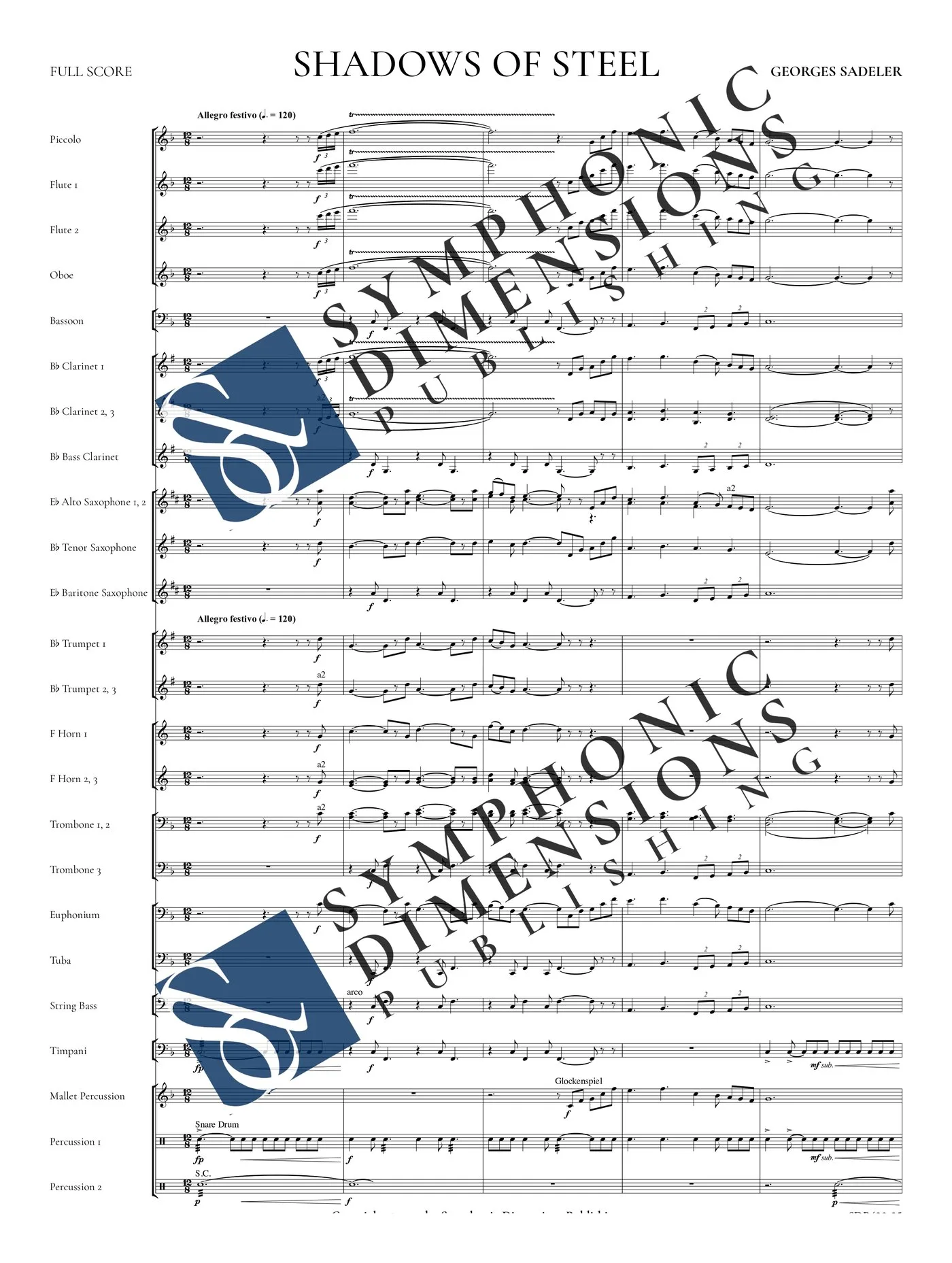 Score preview of Shadows of Steel
