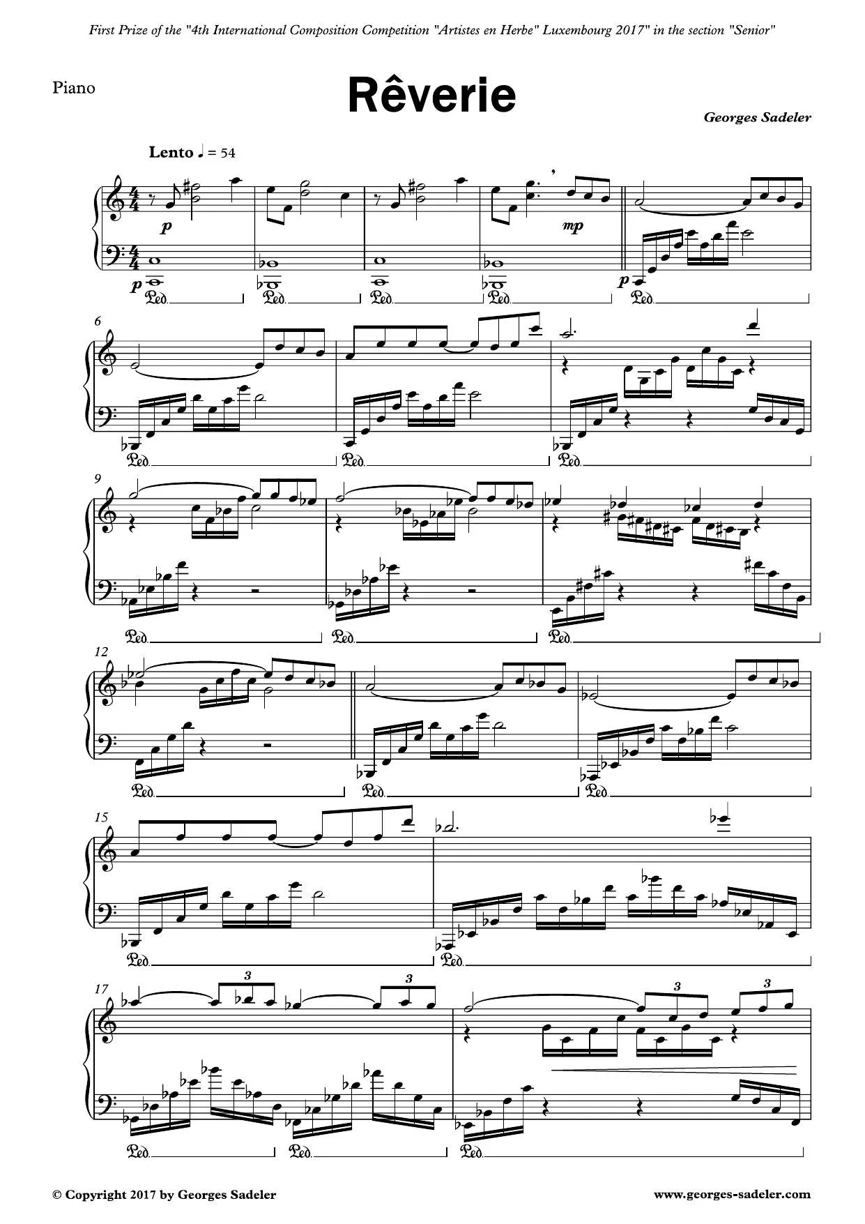 Score preview of Rêverie