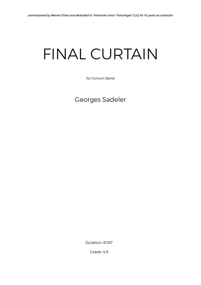 Cover of Final Curtain