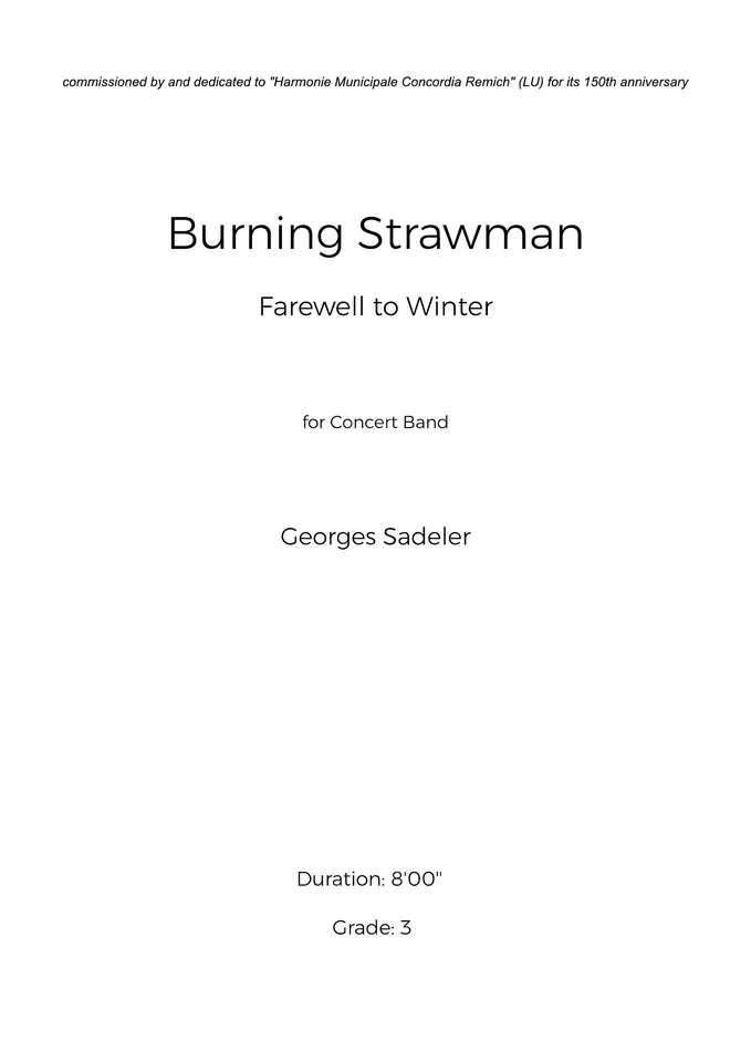 Cover of Burning Strawman – Farewell to Winter
