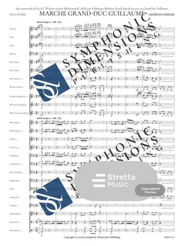 Score preview of Marche Grand-Duc Guillaume