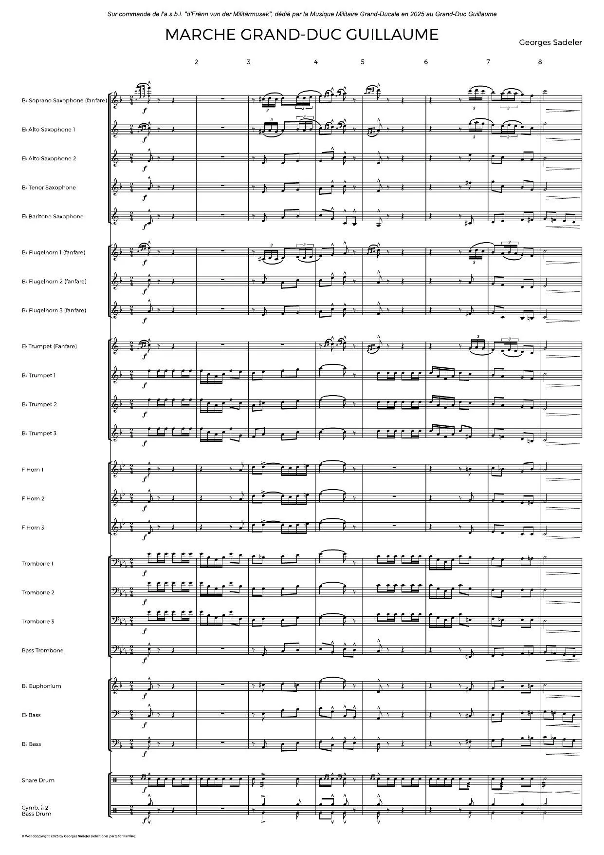 Score preview of Marche Grand-Duc Guillaume