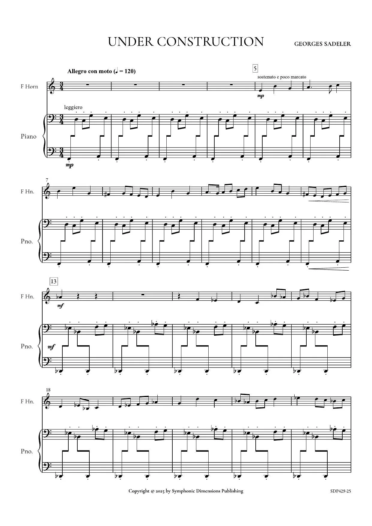 Score preview of Under Construction