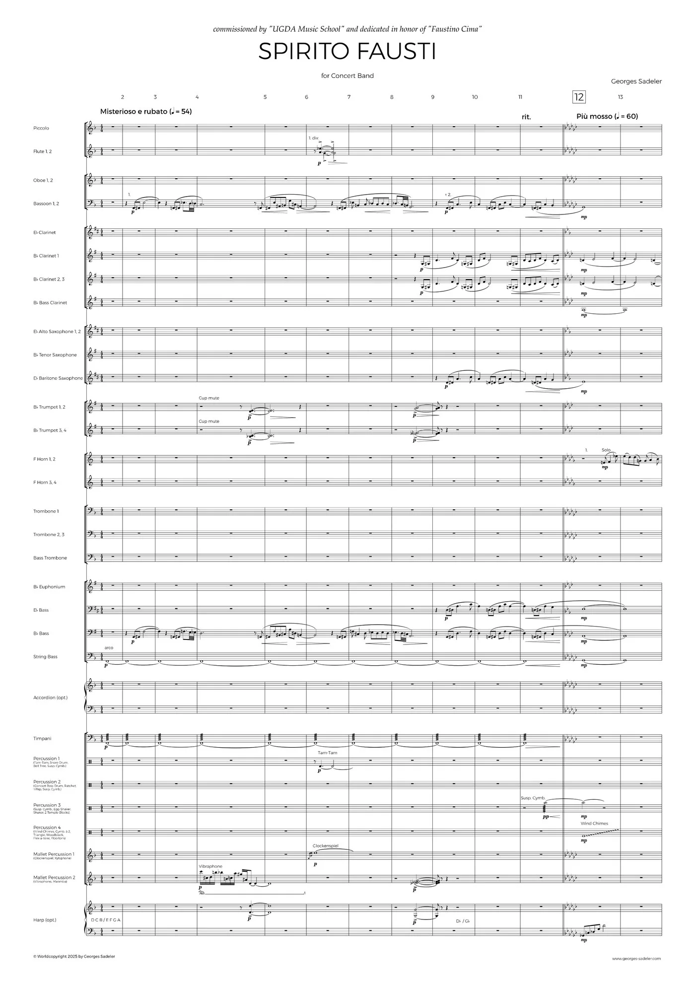 Score preview of Spirito Fausti