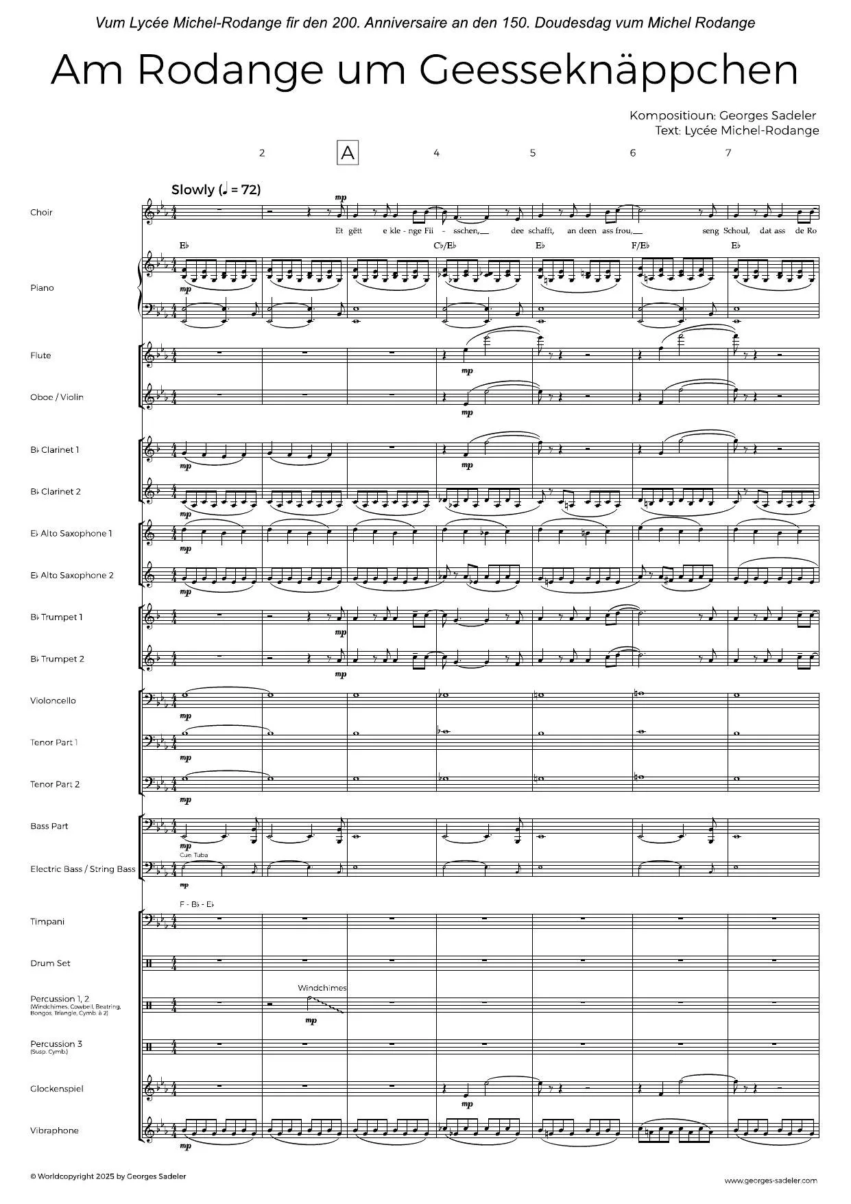 Score preview of Am Rodange um Geesseknäppchen