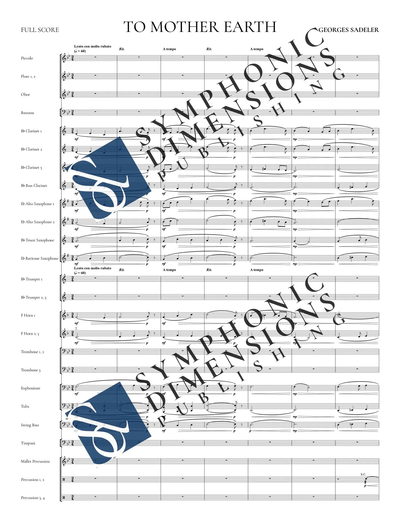 Score preview of To Mother Earth