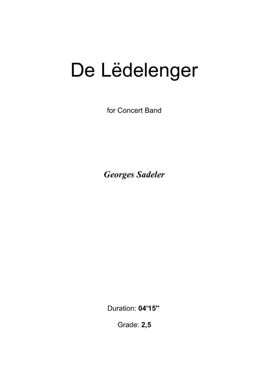 Cover of De Lëdelenger